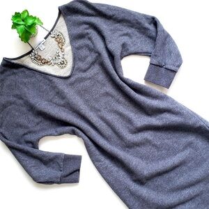 James Perse Charcoal Long Sleeve Dress